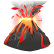 How Volcano emoji looks on Samsung.