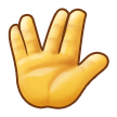 How Vulcan Salute emoji looks on Samsung.