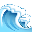 How Water Wave emoji looks on Samsung.