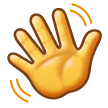 How Waving Hand emoji looks on Samsung.