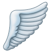 How Wing emoji looks on Samsung.