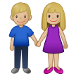 How Woman and Man Holding Hands: Medium-Light Skin Tone emoji looks on Samsung.