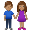 How Woman and Man Holding Hands: Medium Skin Tone emoji looks on Samsung.