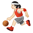 Hoe Basketbalster: lichte huidskleur emoji eruit ziet op Samsung.