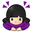 A quoi ressemblent les emoji Femme qui s’incline: peau claire sur Samsung.