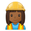 How Woman Construction Worker: Medium-Dark Skin Tone emoji looks on Samsung.