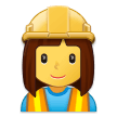 How Woman Construction Worker emoji looks on Samsung.