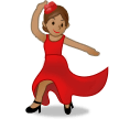 How Woman Dancing: Medium Skin Tone emoji looks on Samsung.