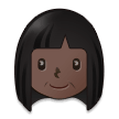 How Woman: Dark Skin Tone emoji looks on Samsung.