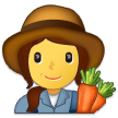 How Woman Farmer emoji looks on Samsung.