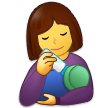 How Woman Feeding Baby emoji looks on Samsung.