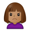 How Woman Frowning: Medium Skin Tone emoji looks on Samsung.