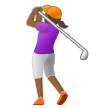 A quoi ressemblent les emoji Golfeuse: peau mate sur Samsung.