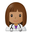 Woman Health Worker Medium Skin Tone Emoji