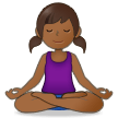 How Woman in Lotus Position: Medium-Dark Skin Tone emoji looks on Samsung.