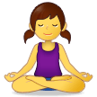 How Woman in Lotus Position emoji looks on Samsung.