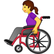 How Woman in Manual Wheelchair emoji looks on Samsung.