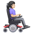 How Woman in Motorized Wheelchair Facing Right: Light Skin Tone emoji looks on Samsung.