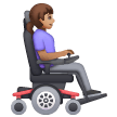 How Woman in Motorized Wheelchair Facing Right: Medium Skin Tone emoji looks on Samsung.