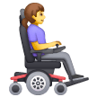 How Woman in Motorized Wheelchair Facing Right emoji looks on Samsung.