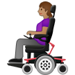 How Woman in Motorized Wheelchair: Medium Skin Tone emoji looks on Samsung.