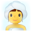 How Woman in Steamy Room emoji looks on Samsung.