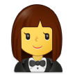 How Woman in Tuxedo emoji looks on Samsung.