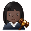 How Woman Judge: Dark Skin Tone emoji looks on Samsung.