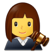 A quoi ressemblent les emoji Juge femme sur Samsung.