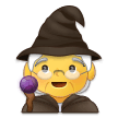 How Woman Mage emoji looks on Samsung.