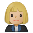 How Woman Office Worker: Medium-Light Skin Tone emoji looks on Samsung.