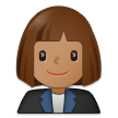 How Woman Office Worker: Medium Skin Tone emoji looks on Samsung.