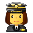 Bagaimana Pilot wanita emoji terlihat di Samsung.