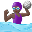 Como o emoji do Mulher jogando polo aquático: pele escura é exibido no Samsung.