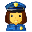 Hur Kvinnlig polis emoji ser ut på Samsung.