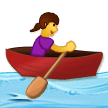 A quoi ressemblent les emoji Rameuse dans une barque sur Samsung.