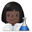 How Woman Scientist: Dark Skin Tone emoji looks on Samsung.