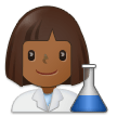 How Woman Scientist: Medium-Dark Skin Tone emoji looks on Samsung.