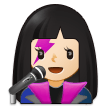 A quoi ressemblent les emoji Chanteuse: peau claire sur Samsung.