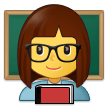 How Woman Teacher emoji looks on Samsung.