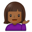 How Woman Tipping Hand: Medium-Dark Skin Tone emoji looks on Samsung.