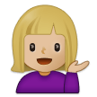 How Woman Tipping Hand: Medium-Light Skin Tone emoji looks on Samsung.