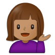 How Woman Tipping Hand: Medium Skin Tone emoji looks on Samsung.