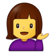 How Woman Tipping Hand emoji looks on Samsung.