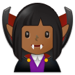 Come Vampira: carnagione abbastanza scura emoji appare su Samsung.