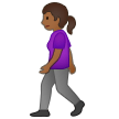 A quoi ressemblent les emoji Femme qui marche: peau mate sur Samsung.