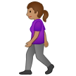 How Woman Walking: Medium Skin Tone emoji looks on Samsung.