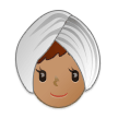 How Woman Wearing Turban: Medium Skin Tone emoji looks on Samsung.