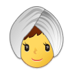 How Woman Wearing Turban emoji looks on Samsung.