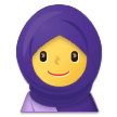 Başörtülü kadın emojisi Samsung üzerinde nasıl görünüyor.